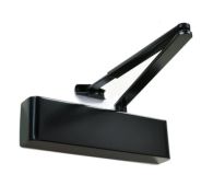 TS&period;9205BC&period;SRFB&period;RAL9011BK - Rutland Size 2-5 Designer Slimline Overhead Door Closer with Backcheck - Black