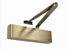 TS&period;9205DABC&period;SRFB&period;ABAB - Rutland Size 2-5 Designer Slimline Overhead Door Closer with Backcheck & Delayed Action - Antique Brass