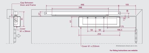 Click Here To Enlarge This Photo Of TS&period;11204&period;SR&period;2&period;SESE - Rutland Size 2-4 Slide Arm Cam Action Door Closer c&sol;w Semi Radius Cover - Silver