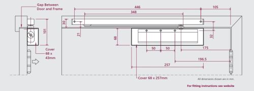Click Here To Enlarge This Photo Of TS&period;11205&period;SR&period;2&period;PVDPVD - Rutland Size 2-5 Slide Arm Cam Action Door Closer c&sol;w Semi Radius Cover - Polished Brass
