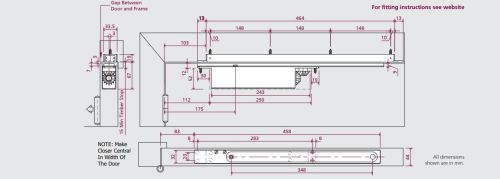 Click Here To Enlarge This Photo Of ITS&period;11204&period;2&period;5&period;AB - Rutland Size 2-4 Concealed Cam Action Door Closer c&sol;w SA Connector Bar - Antique Brass