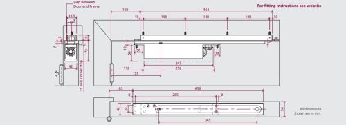Click Here To Enlarge This Photo Of ITS&period;11205&period;2&period;5&period;SNP - Rutland Size 2-5 Concealed Cam Action Door Closer c&sol;w SA Connector Bar - Satin Nickel