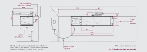 Click Here To Enlarge This Photo Of ETS&period;18314&period;SNP - Rutland Rutland Responder 24 Size 4 Hold Open&sol;Swing Free Electromagnetic Door closer - Satin Nickel