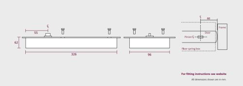 Click Here To Enlarge This Photo Of TS&period;7306NHO&period;DAX&period;SS - Rutland Size EN&period;3-6 Heavy Duty Double Action &lpar;Non Hold Open&rpar; Floor Spring with Stainless Steel Cover Plates