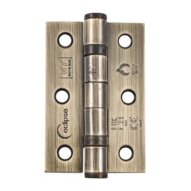 Click Here To Enlarge This Photo Of Eclipse 14097 Grade 7 Antique Bronze &lpar;Mild Steel&rpar; Ball Bearing Hinges 76 x 51 x 2mm