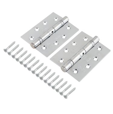 Click Here To Enlarge This Photo Of Eclipse 14934 Grade 11 Polished Chrome &lpar;Mild Steel&rpar; Ball Bearing Hinges 102 x 76 x 2&period;7mm