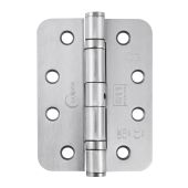 Eclipse 14104 Grade 11 Satin Chrome &lpar;Mild Steel&rpar; Ball Bearing Radius Corner Hinges 102 x 76 x 2&period;7mm