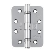 Eclipse 14205 Grade 13 Polished Chrome &lpar;Mild Steel&rpar; Ball Bearing Radius Corner Hinges 102 x 76 x 2&period;7mm