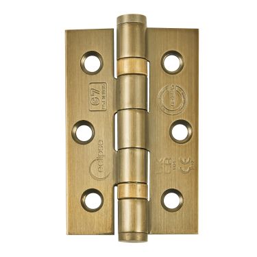 Click Here To Enlarge This Photo Of Eclipse 14852MAB Grade 7 Matt Antique Brass &lpar;Stainless Steel&rpar; Ball Bearing Hinges 76 x 51 x 2mm