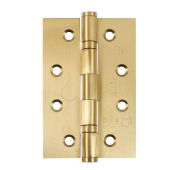 Eclipse 14344 Grade 7 Satin Brass &lpar;Stainless Steel&rpar; Slim Knuckle Ball Bearing Hinges 102 x 67 x 2mm