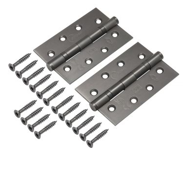 Click Here To Enlarge This Photo Of Eclipse 14341DBZ Grade 7 Dark Bronze &lpar;Stainless Steel&rpar; Slim Knuckle Ball Bearing Hinges 102 x 67 x 2mm