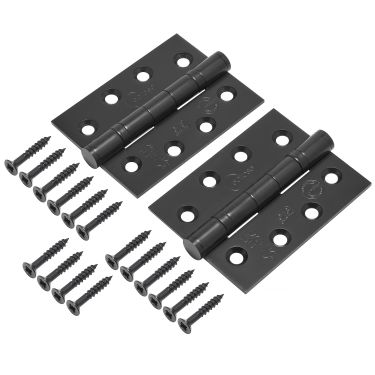 Click Here To Enlarge This Photo Of Eclipse 14920 Grade 13 Matt Black &lpar;Stainless Steel&rpar; Ball Bearing Hinges 102 x 76 x 3mm