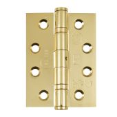 Eclipse PK882 Grade 13 Polished Brass &lpar;Stainless Steel&rpar; Ball Bearing Hinges 102 x 76 x 3mm &lpar;Pack of 3&rpar;