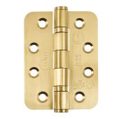 Eclipse 14869SBP Grade 13 Satin Brass &lpar;Stainless Steel&rpar; Ball Bearing Radius Corner Hinges 102 x 76 x 3mm