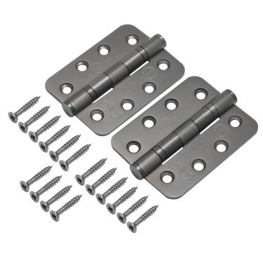 Click Here To Enlarge This Photo Of Eclipse 14869DBZ Grade 13 Dark Bronze &lpar;Stainless Steel&rpar; Ball Bearing Radius Corner Hinges 102 x 76 x 3mm