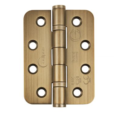 Click Here To Enlarge This Photo Of Eclipse 14869MAB Grade 13 Matt Antique Brass &lpar;Stainless Steel&rpar; Ball Bearing Radius Corner Hinges 102 x 76 x 3mm