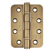 Eclipse 14869MAB Grade 13 Matt Antique Brass &lpar;Stainless Steel&rpar; Ball Bearing Radius Corner Hinges 102 x 76 x 3mm