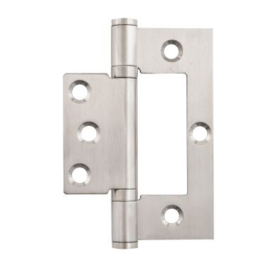 Click Here To Enlarge This Photo Of Eclipse 14949 Satin Stainless Steel Ball Bearing Flush Hinges 102 x 70 x 2&period;5mm