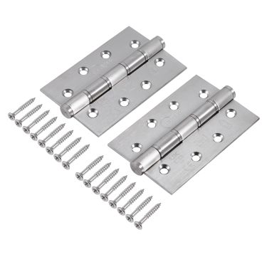 Click Here To Enlarge This Photo Of Eclipse 14908 Grade 7 Satin Stainless Steel Washered Hinges 102 x 67 x 2&period;5mm