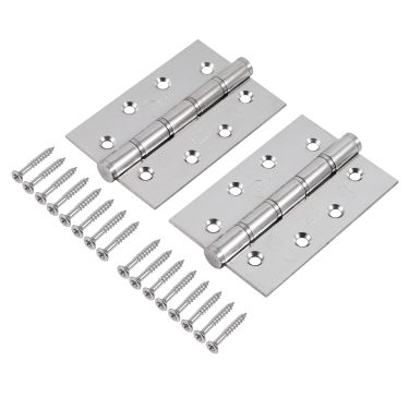 Click Here To Enlarge This Photo Of Eclipse 14909 Grade 7 Polished Stainless Steel Washered Hinges 102 x 67 x 2&period;5mm