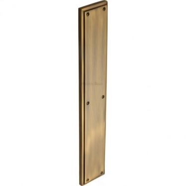 Click Here To Enlarge This Photo Of V1166-AT Heritage Brass Fingerplate 464x76mm Antique Brass Finish