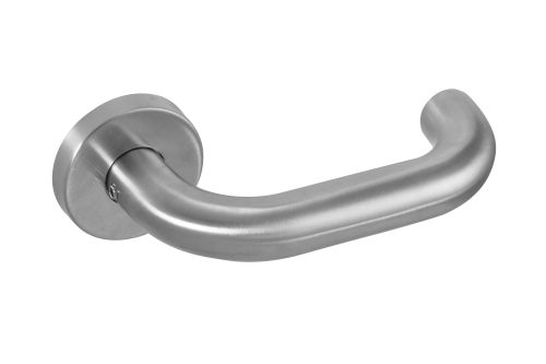 Click Here To Enlarge This Photo Of Eclipse 34524 Satin Stainless Steel 22mm Safety Lever on Round Rose Set