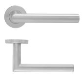 Eclipse 34408 Satin Stainless Steel 19mm Mitred Lever on Round Rose Set