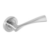 Eclipse 62116 Satin Chrome 'Monza' Lever on Round Rose Set &lpar;Freestyle Range&rpar;