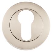 Eclipse 62663 Satin Nickel Euro Profile Escutcheon on Round Rose &lpar;Freestyle Range&rpar;