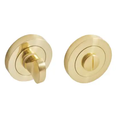 Click Here To Enlarge This Photo Of Eclipse 62891 Satin Brass Thumbturn & Release on Round Rose &lpar;Freestyle Range&rpar;
