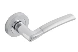 Eclipse 63115 Polished&sol;Satin Chrome 'Tifosi' Lever on Round Rose Set &lpar;Insignia Range&rpar;