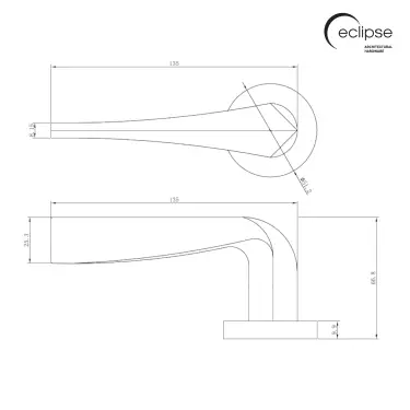 Click Here To Enlarge This Photo Of Eclipse 63222 Satin Nickel 'Lanza' Lever on Round Rose Set &lpar;Insignia Range&rpar;