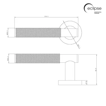 Click Here To Enlarge This Photo Of Eclipse 63230 Polished Chrome Knurled Lever on Round Rose Set &lpar;Insignia Range&rpar;