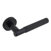 Eclipse 63231 Matt Black Knurled Lever on Round Rose Set &lpar;Insignia Range&rpar;