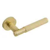 Eclipse 63233 Satin Brass Knurled Lever on Round Rose Set &lpar;Insignia Range&rpar;