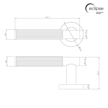 Click Here To Enlarge This Photo Of Eclipse 63240 Polished Chrome 'Linear' Lever on Round Rose Set &lpar;Insignia Range&rpar;