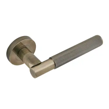 Click Here To Enlarge This Photo Of Eclipse 63245 Antique Bronze 'Linear' Lever on Round Rose Set &lpar;Insignia Range&rpar;