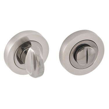 Click Here To Enlarge This Photo Of Eclipse 63593 Black Nickel&sol;Satin Nickel Thumbturn & Release on Round Rose &lpar;Insignia Range&rpar;