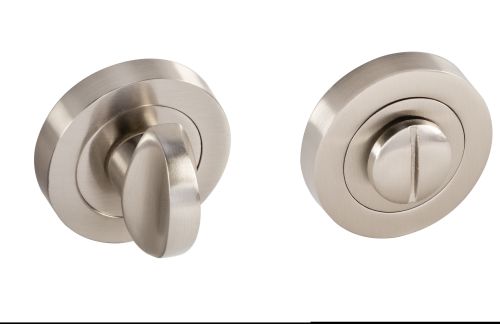 Click Here To Enlarge This Photo Of Eclipse 63691 Satin Nickel Thumbturn & Release on Round Rose &lpar;Insignia Range&rpar;