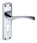 Eclipse 31724 Polished Chrome 'Monza' Lever Euro Profile Lock &lpar;47&period;5mm&rpar; Set