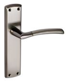 Eclipse 63146 Black Nickel&sol;Satin Nickel 'Tifosi' Lever Latch Set