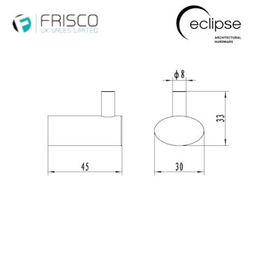 Click Here To Enlarge This Photo Of Eclipse 80106 &lpar;801 Series&rpar; Polished Chrome Single Robe Hook