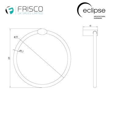 Click Here To Enlarge This Photo Of Eclipse 80125 &lpar;801 Series&rpar; Matt Black Towel Ring