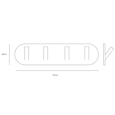 Click Here To Enlarge This Photo Of Eclipse 34746 Polished Stainless Steel Self Adhesive Quad Angled Coat Hook