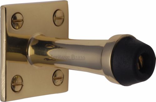 Click Here To Enlarge This Photo Of V1190-PB Heritage Brass Wall Mounted Door Stop 64mm Polished Brass Finish