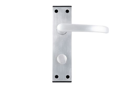 Click Here To Enlarge This Photo Of Eclipse 32010 Satin Anodised Aluminium Alderney Black End Lever Bathroom&sol;Privacy Set
