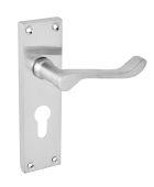 Eclipse 37319 Victorian Scroll Satin Chrome 'Picasso' Lever Euro Profile Set &lpar;47&period;5mm c&sol;c&rpar;