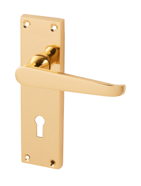 Click Here To Enlarge This Photo Of Eclipse 25661 Victorian Straight Polished Brass Contract Lever Lock Set