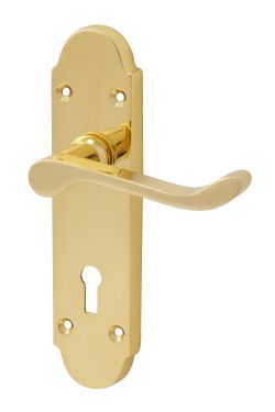 Click Here To Enlarge This Photo Of Eclipse 25310 Chromaxe Polished Brass Lever Lock Set