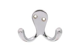 Eclipse 31864 Polished Chrome 50mm Victorian Double Robe Hook